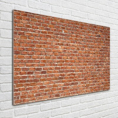 Impresión en cristal con acabado brillante horizontal pared de ladrillos