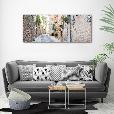 Cuadro decorativo de vidrio para salón horizontal Avenida de la ciudad