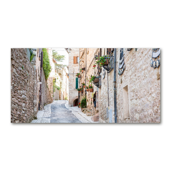 Cuadro decorativo de vidrio para salón horizontal Avenida de la ciudad