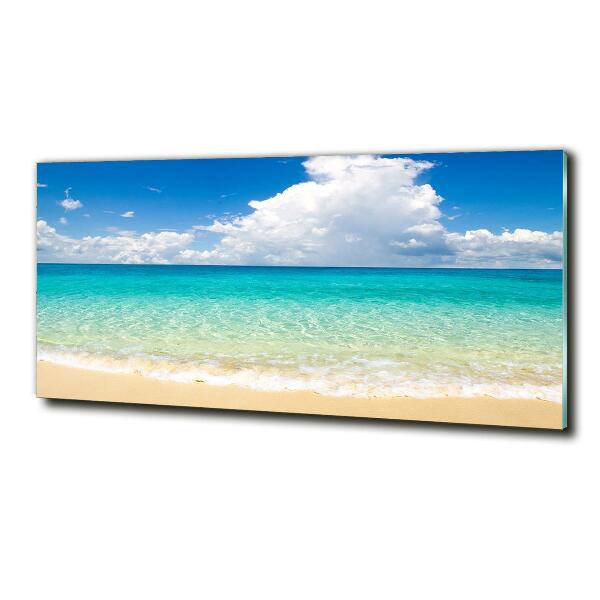 Foto en cristal de alta calidad con impresión uv horizontal Playa Paraíso