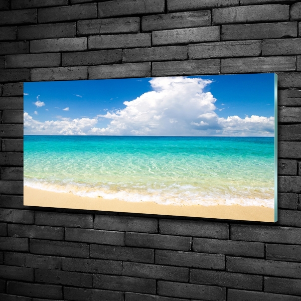 Foto en cristal de alta calidad con impresión uv horizontal Playa Paraíso
