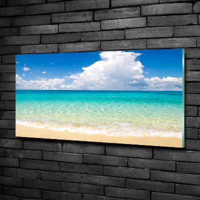 Foto en cristal de alta calidad con impresión uv horizontal Playa Paraíso