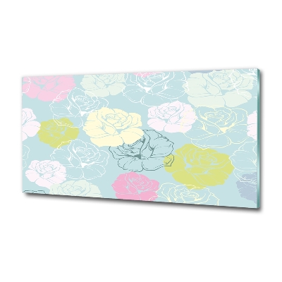 Impresión en cristal con acabado brillante horizontal Rosas