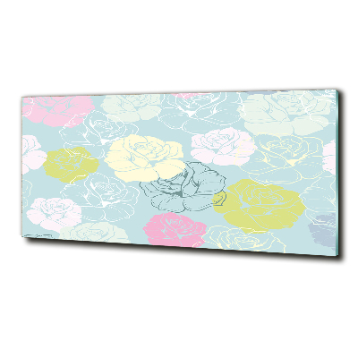 Impresión en cristal con acabado brillante horizontal Rosas