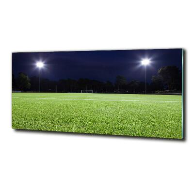 Foto en cristal de alta calidad con impresión uv horizontal campo de fútbol