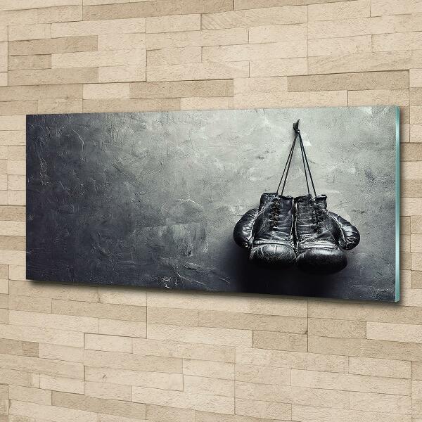Cuadro de cristal templado moderno horizontal Guantes de boxeo