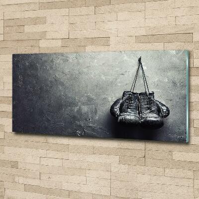 Cuadro de cristal templado moderno horizontal Guantes de boxeo