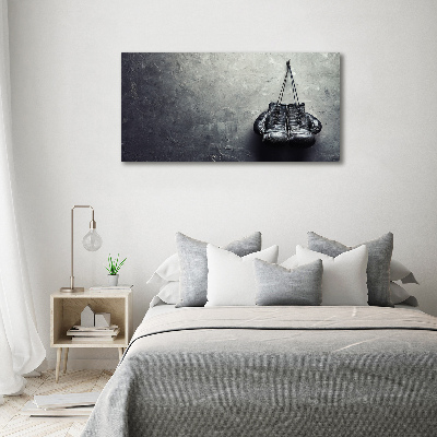 Cuadro de cristal templado moderno horizontal Guantes de boxeo