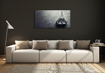 Cuadro de cristal templado moderno horizontal Guantes de boxeo