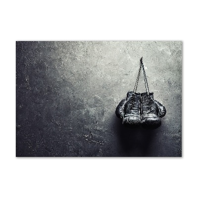 Cuadro de cristal templado moderno horizontal Guantes de boxeo