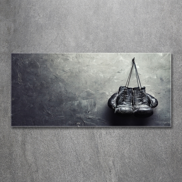 Cuadro de cristal templado moderno horizontal Guantes de boxeo