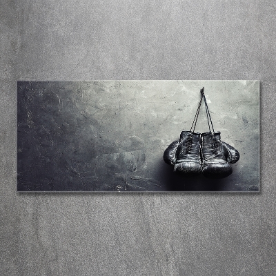 Cuadro de cristal templado moderno horizontal Guantes de boxeo