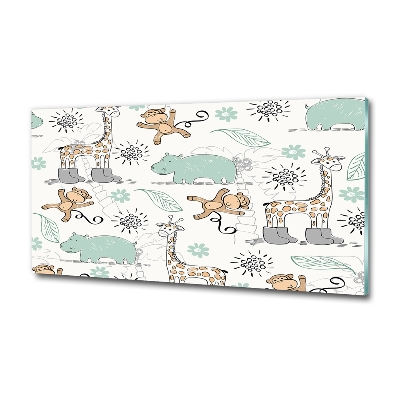 Foto en cristal de alta calidad con impresión uv horizontal Animales