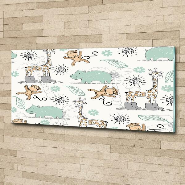 Foto en cristal de alta calidad con impresión uv horizontal Animales