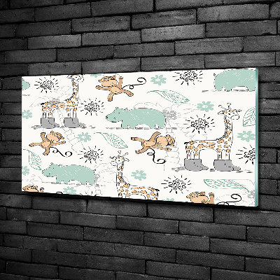 Foto en cristal de alta calidad con impresión uv horizontal Animales