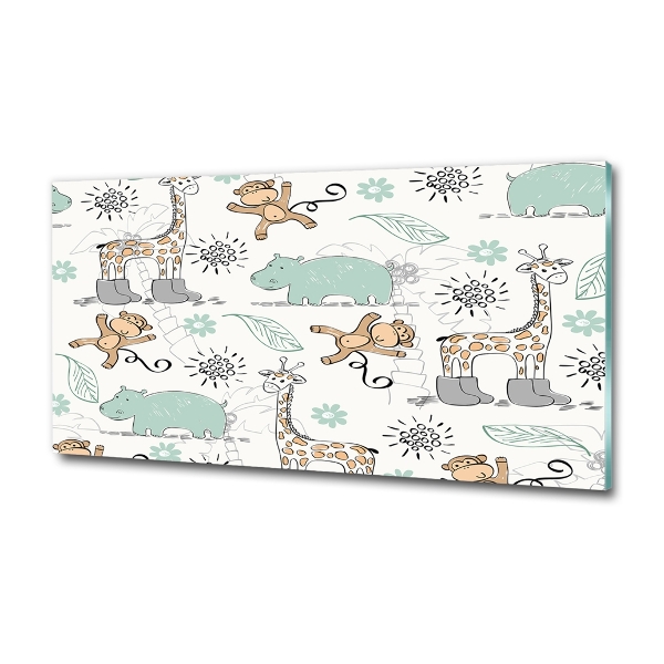 Foto en cristal de alta calidad con impresión uv horizontal Animales