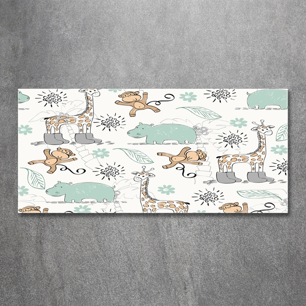 Foto en cristal de alta calidad con impresión uv horizontal Animales