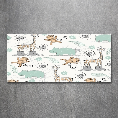 Foto en cristal de alta calidad con impresión uv horizontal Animales