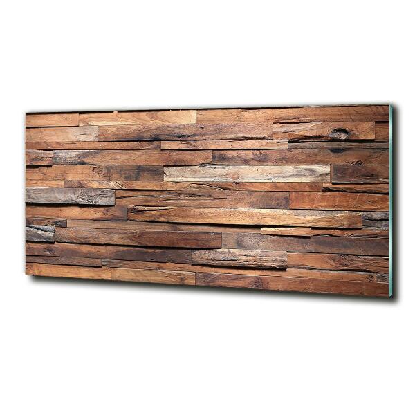 Foto en cristal de alta calidad con impresión uv horizontal pared de madera