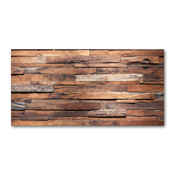 Foto en cristal de alta calidad con impresión uv horizontal pared de madera