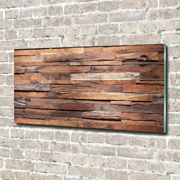 Foto en cristal de alta calidad con impresión uv horizontal pared de madera