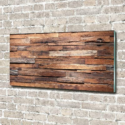 Foto en cristal de alta calidad con impresión uv horizontal pared de madera
