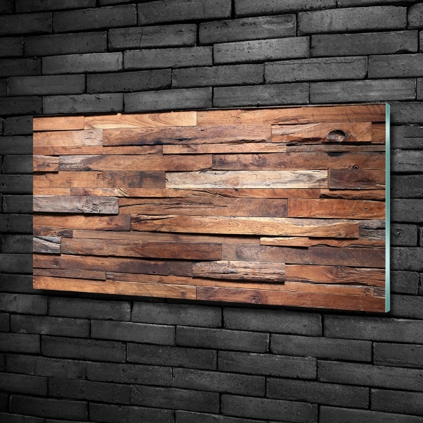 Foto en cristal de alta calidad con impresión uv horizontal pared de madera