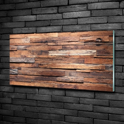 Foto en cristal de alta calidad con impresión uv horizontal pared de madera