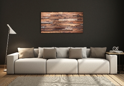 Foto en cristal de alta calidad con impresión uv horizontal pared de madera