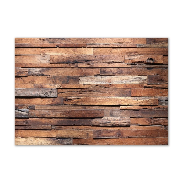 Foto en cristal de alta calidad con impresión uv horizontal pared de madera