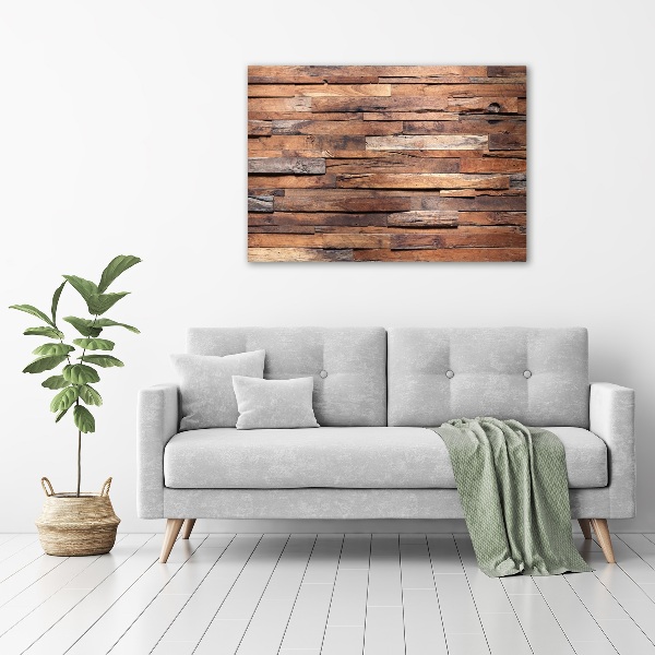 Foto en cristal de alta calidad con impresión uv horizontal pared de madera
