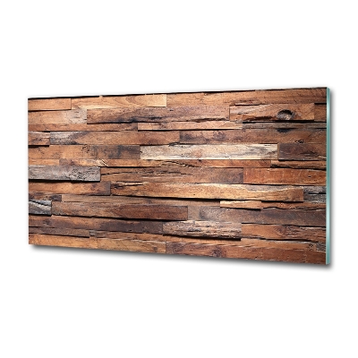 Foto en cristal de alta calidad con impresión uv horizontal pared de madera