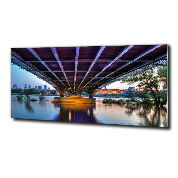 Foto en cristal de alta calidad con impresión uv horizontal Puente en Varsovia