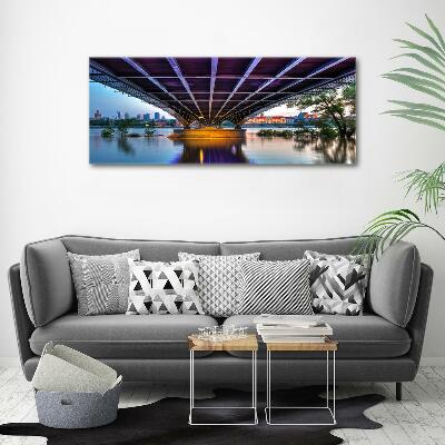 Foto en cristal de alta calidad con impresión uv horizontal Puente en Varsovia