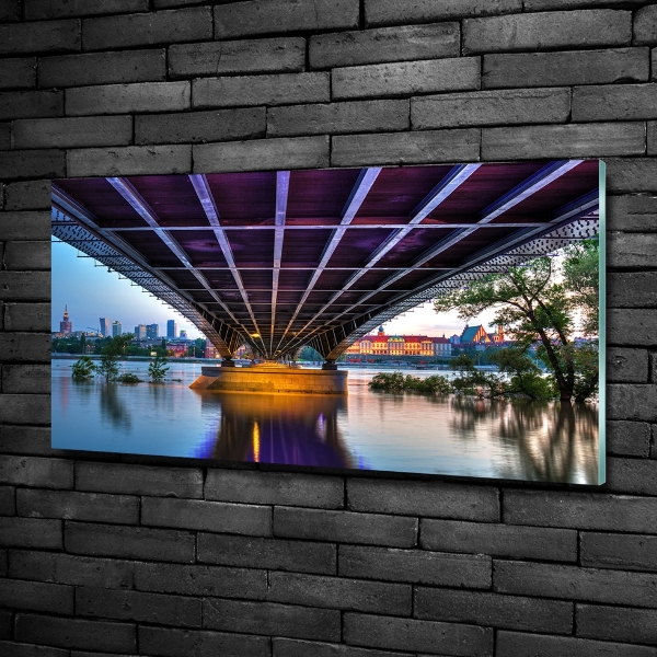 Foto en cristal de alta calidad con impresión uv horizontal Puente en Varsovia