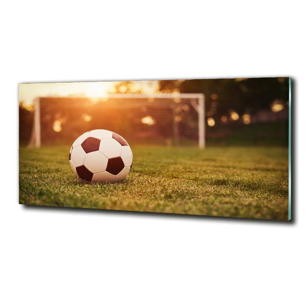 Impresión en cristal con acabado brillante horizontal El balón en el campo