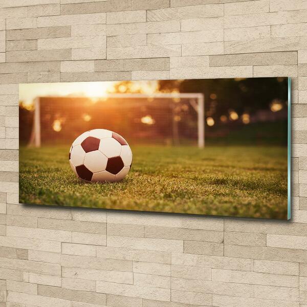 Impresión en cristal con acabado brillante horizontal El balón en el campo