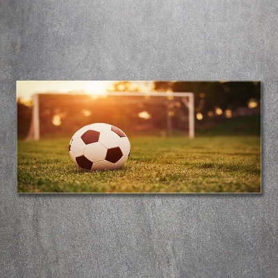 Impresión en cristal con acabado brillante horizontal El balón en el campo