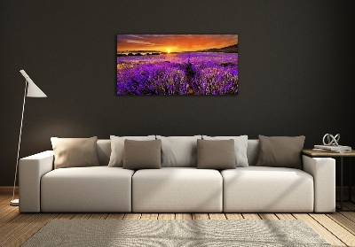 Impresión en cristal con acabado brillante horizontal campo de lavanda