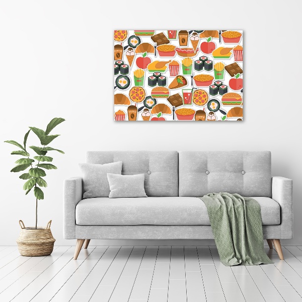 Foto obraz szkło hartowane Fast food