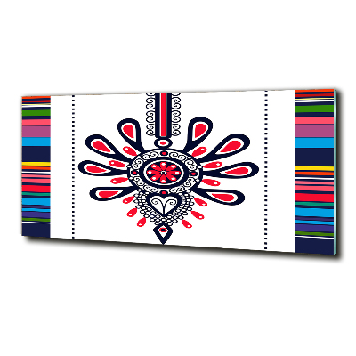 Cuadro de cristal templado moderno horizontal Patrón popular polaco