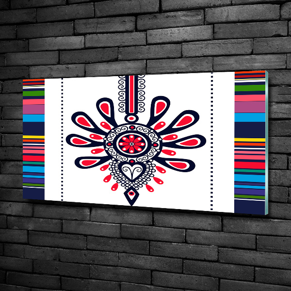 Foto-obraz szklany Polski wzór ludowy