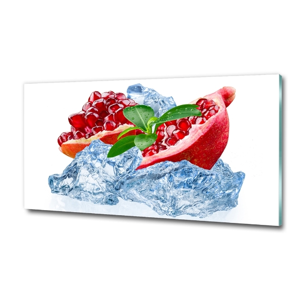 Foto en cristal de alta calidad con impresión uv horizontal Granada con hielo