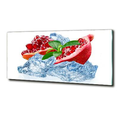 Foto en cristal de alta calidad con impresión uv horizontal Granada con hielo