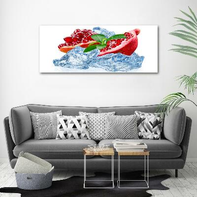 Foto en cristal de alta calidad con impresión uv horizontal Granada con hielo