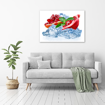 Foto en cristal de alta calidad con impresión uv horizontal Granada con hielo