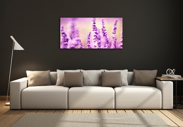 Foto en cristal de alta calidad con impresión uv horizontal Lavanda