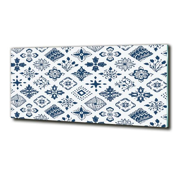 Foto en cristal de alta calidad con impresión uv horizontal Patrón floral