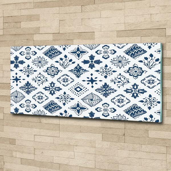 Foto en cristal de alta calidad con impresión uv horizontal Patrón floral