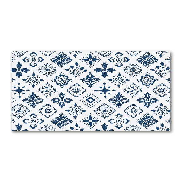 Foto en cristal de alta calidad con impresión uv horizontal Patrón floral